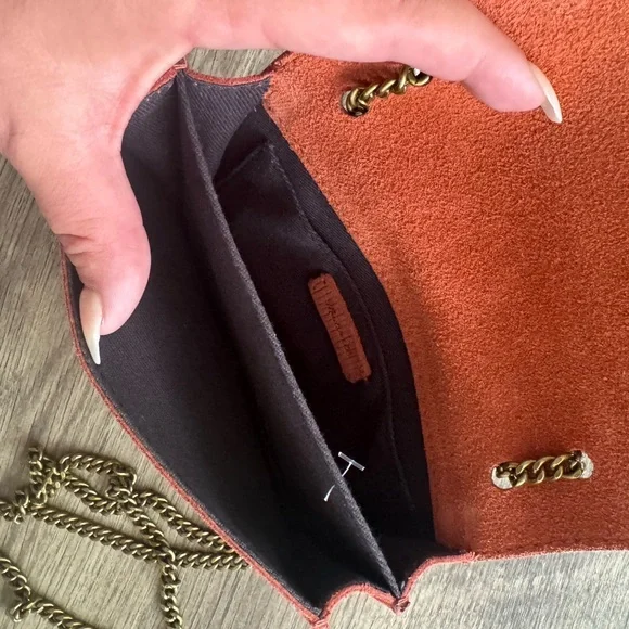 Madewell Gold and Orange Crossbody Bag with Textured Finish - Picture 2 of 4